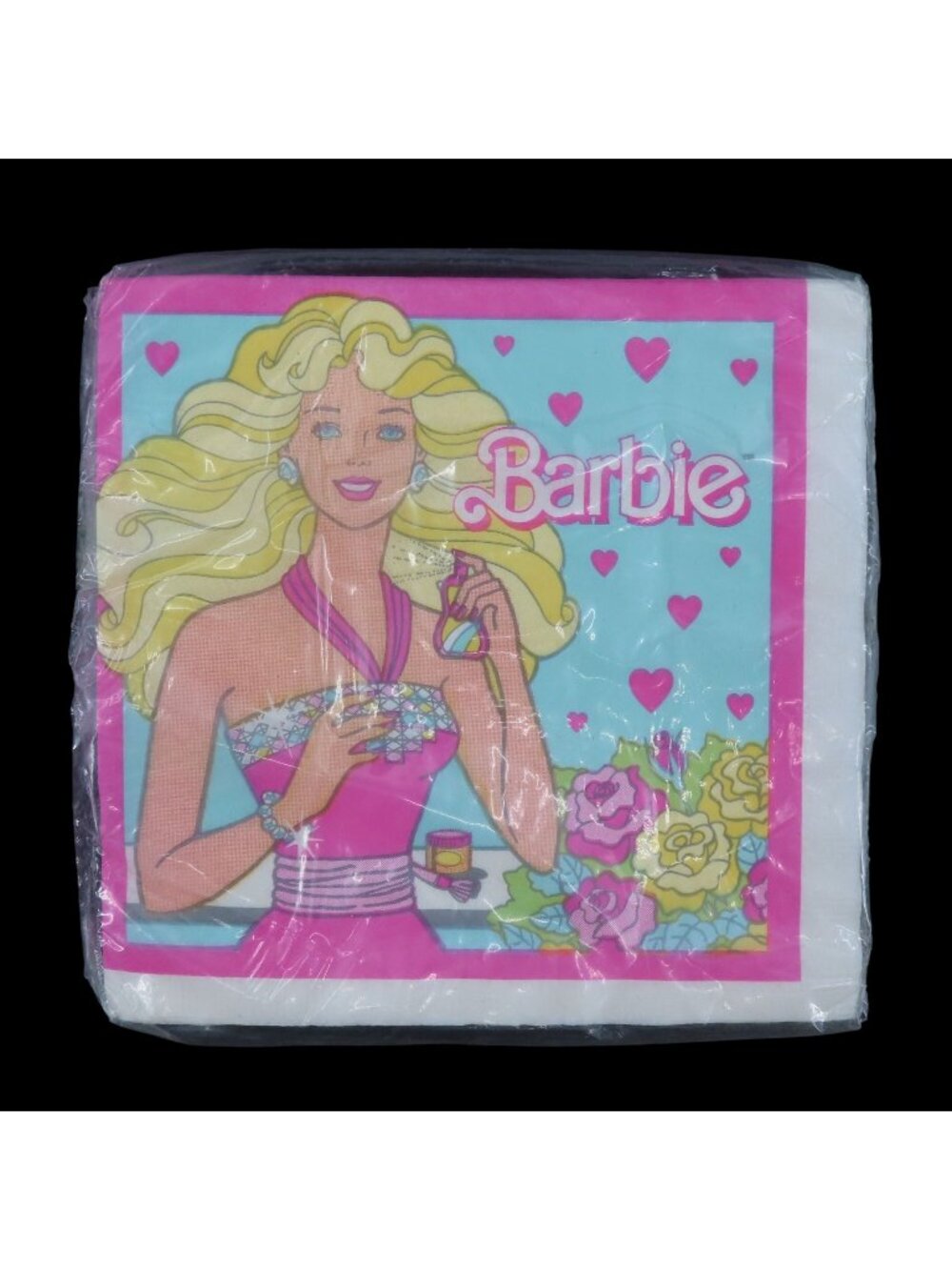 VTG Unique Industries Barbie 1989 Luncheon Napkins 16ct 13in x 13in NEW Sealed